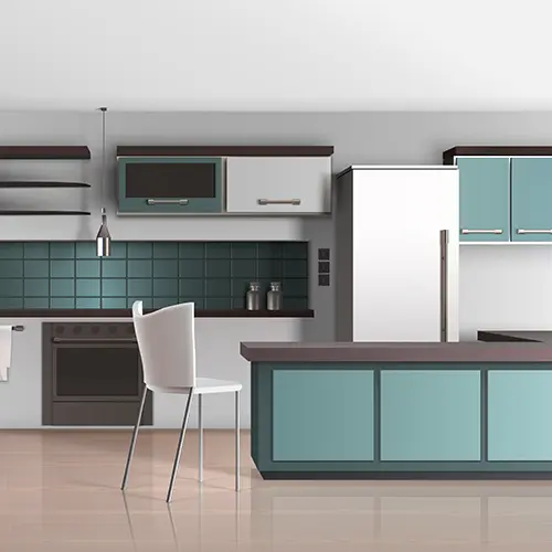 Glossy and Durable Acrylic Finish for Sleek Modular Kitchen Design