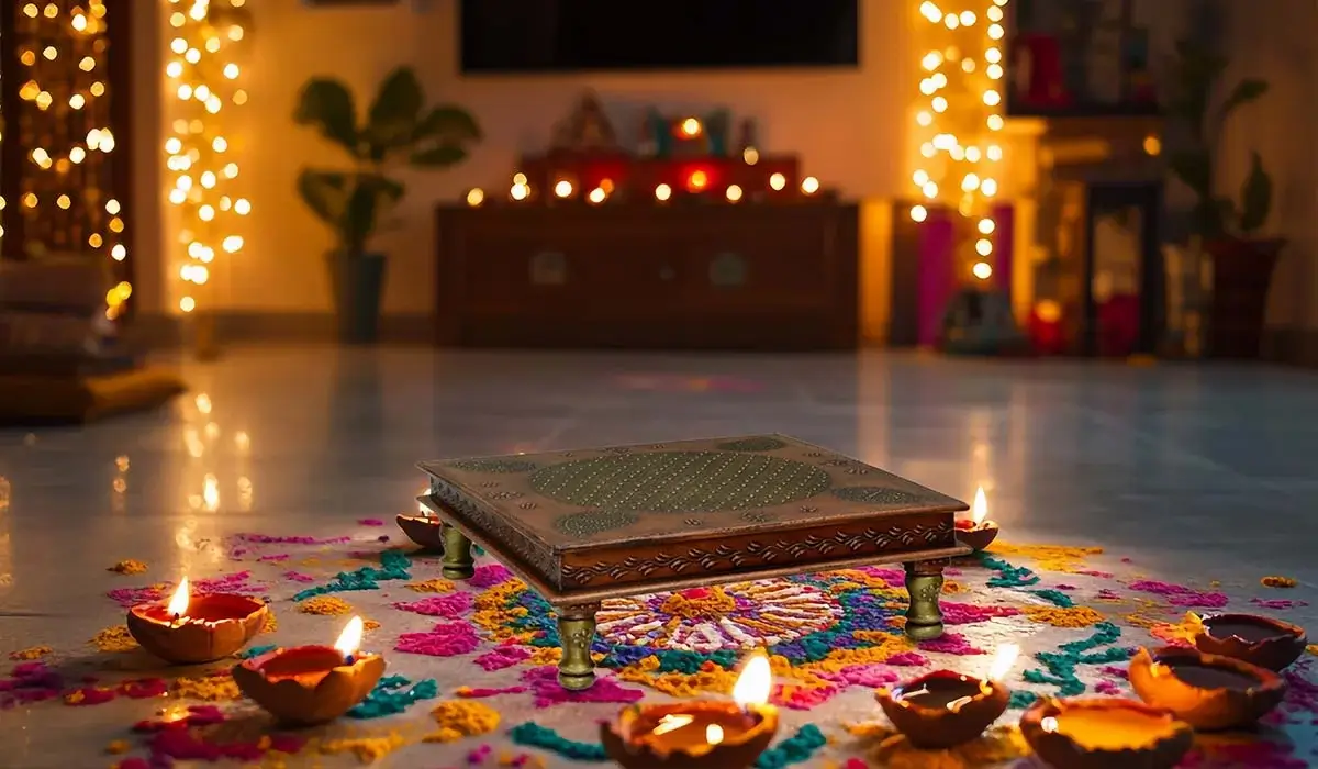 Traditional puja chowki