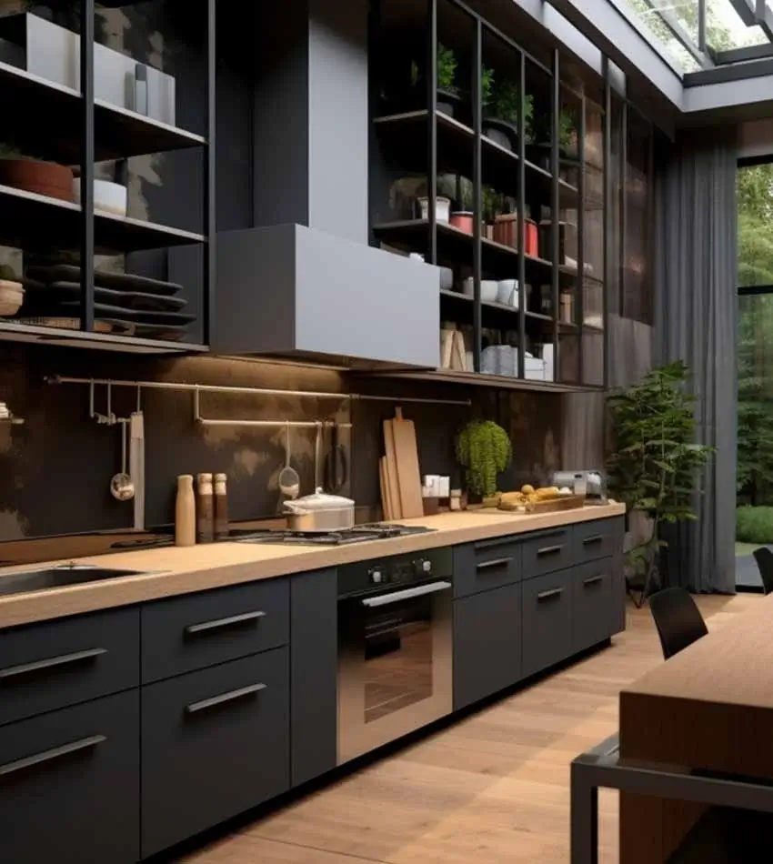 Doorless Kitchen Cabinet Design