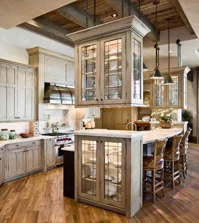 Suspended/ hanging Cabinets in Kitchen Cabinet Design